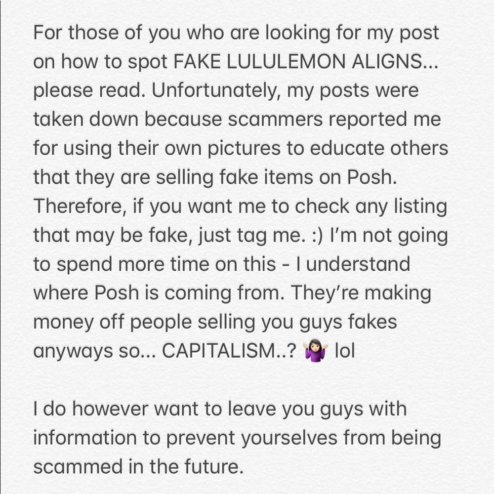 ***Lululemon Align PSA - How to spot FAKES*** - Picture 2 of 8